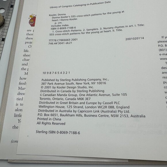 Donna Koolers 555 Cross-Stitch Designs Hardcover Book For The Young At Heart - Picture 4 of 7